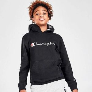 Boys Black Champion Hoodie & Sweats